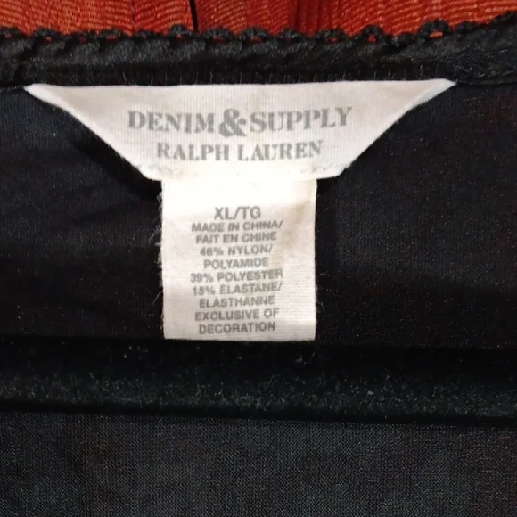 Denim & Supply Ralph Lauren Black Floral Blouse - Picture 2 of 9